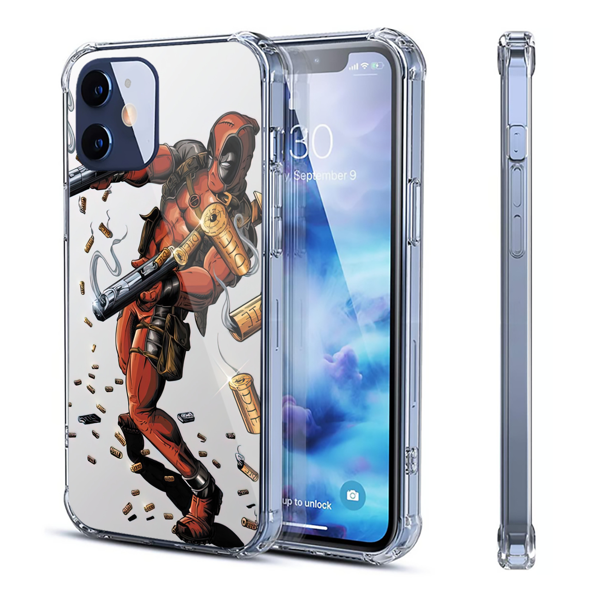 （画像用） Deadpool デッドプール 【iPhone 12シリーズ対応】透明スマホケース（クリアソフトケース）